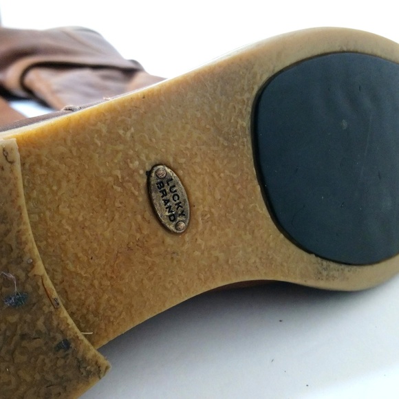 Lucky Brand Brown Leather Knee High Boots 6.5M - Picture 6 of 8